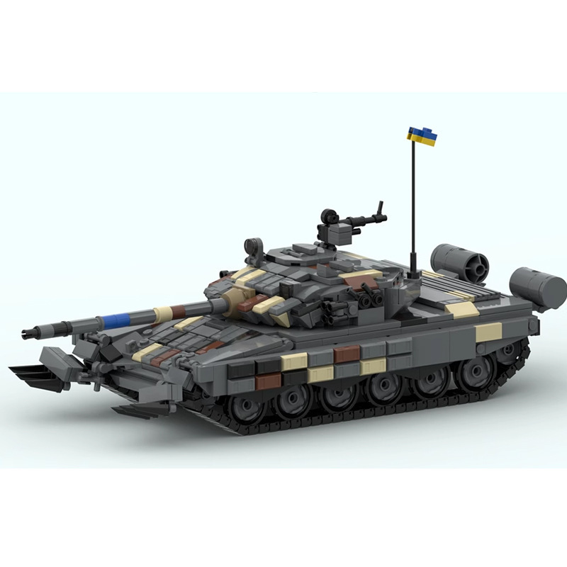 Lego Compatible Military Tank - نموذج دبابة T-72AV الرئيسية، قطع تركيب