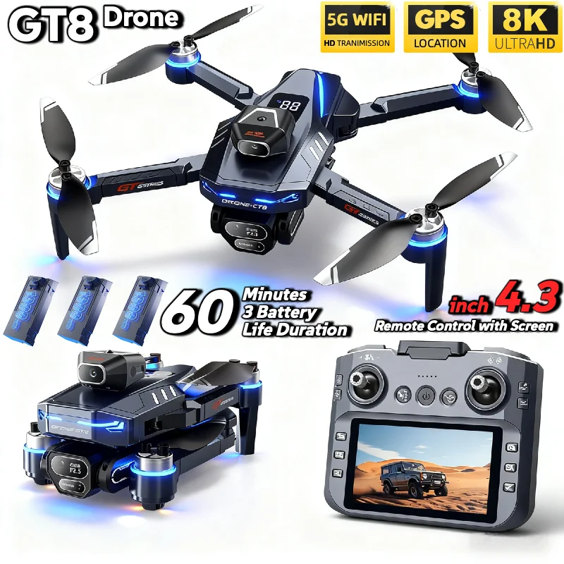 Fpv Brushless Rc Drone 4K - حار ل LSRC GT8 الطائرة بدون