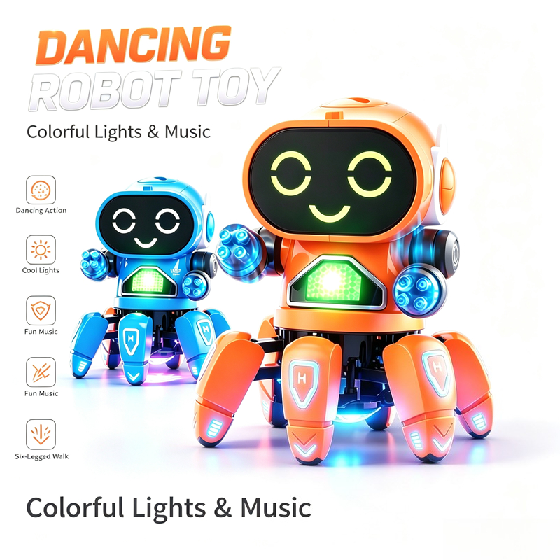 Educational Toys - روبوت سمكة كهربائية بستة مخالب للرقص