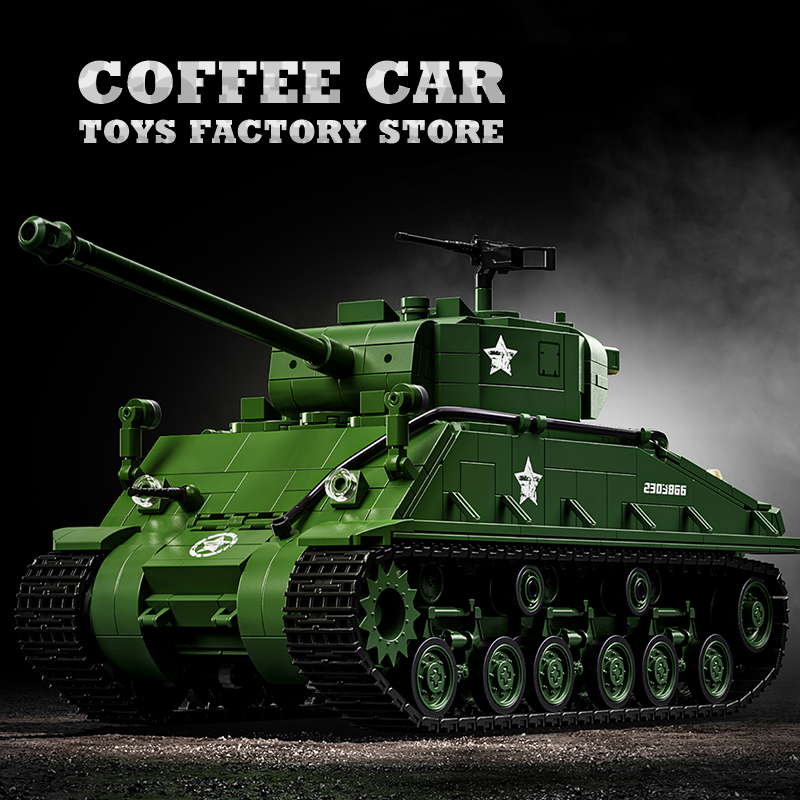 مكعبات بناء دبابة M4 للجيش الأ - مراجعة Lego Compatible Military Tank وسعره