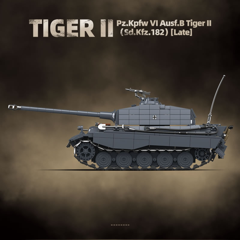 WW2 العسكرية الملك النمر دبابة - مراجعة Lego Compatible Military Tank وسعره