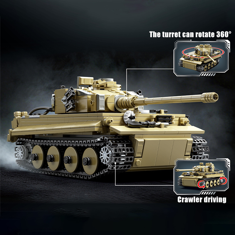 نموذج دبابة ألمانية ثقيلة تايج - مراجعة Lego Compatible Military Tank وسعره