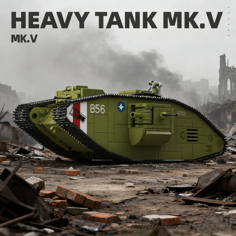 900 قطعة من مكعبات بناء دبابة  - مراجعة Lego Compatible Military Tank وسعره