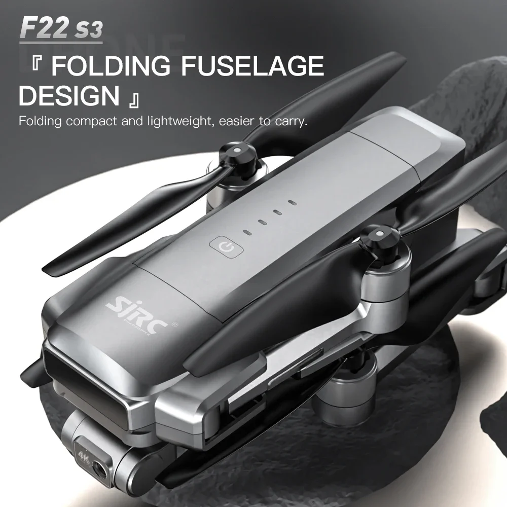 طائرة SJRC F22 S3 pro القابلة  - مراجعة Fpv Brushless Rc Drone 4K وسعره