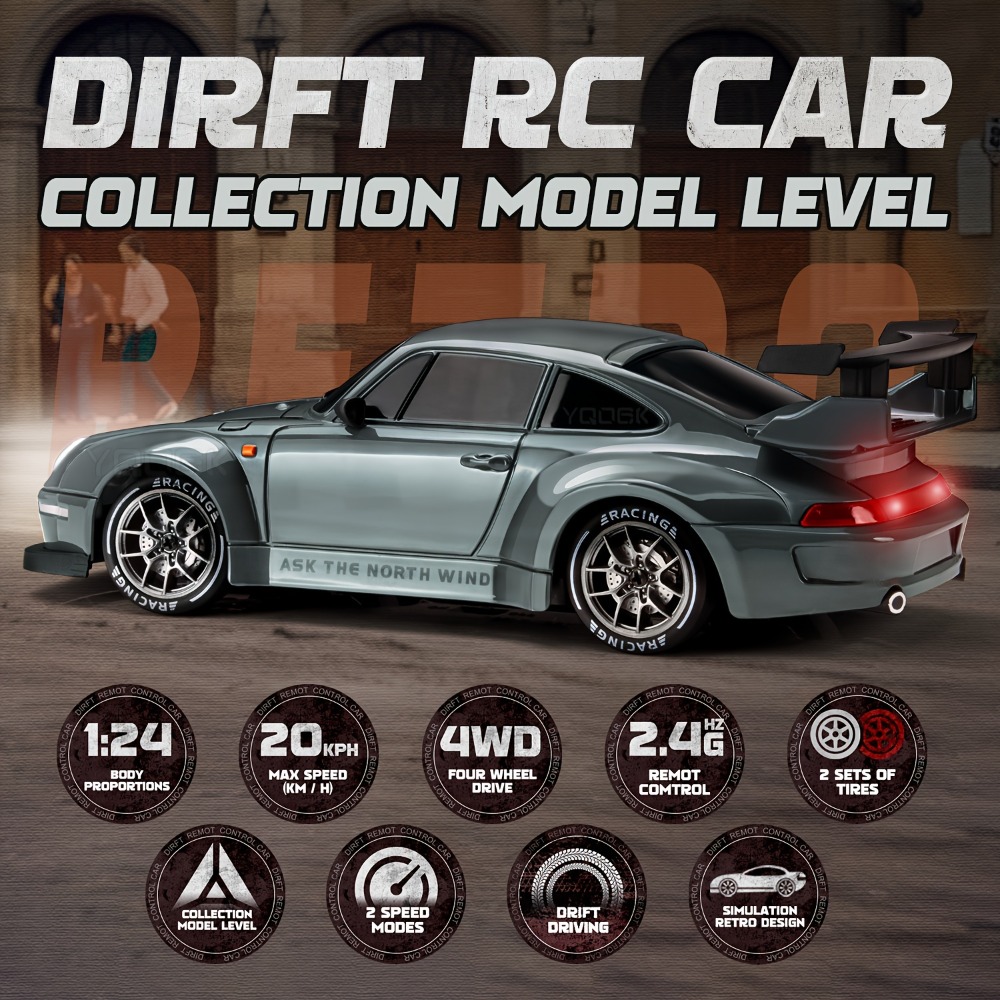 2.4G التحكم عن بعد RC الانجراف - مراجعة Rc Drift Car 1 24 Scale 4Wd وسعره