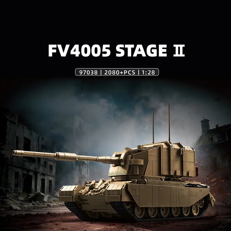 2080 قطعة من مدفع FV4005 البري - مراجعة Lego Compatible Military Tank وسعره