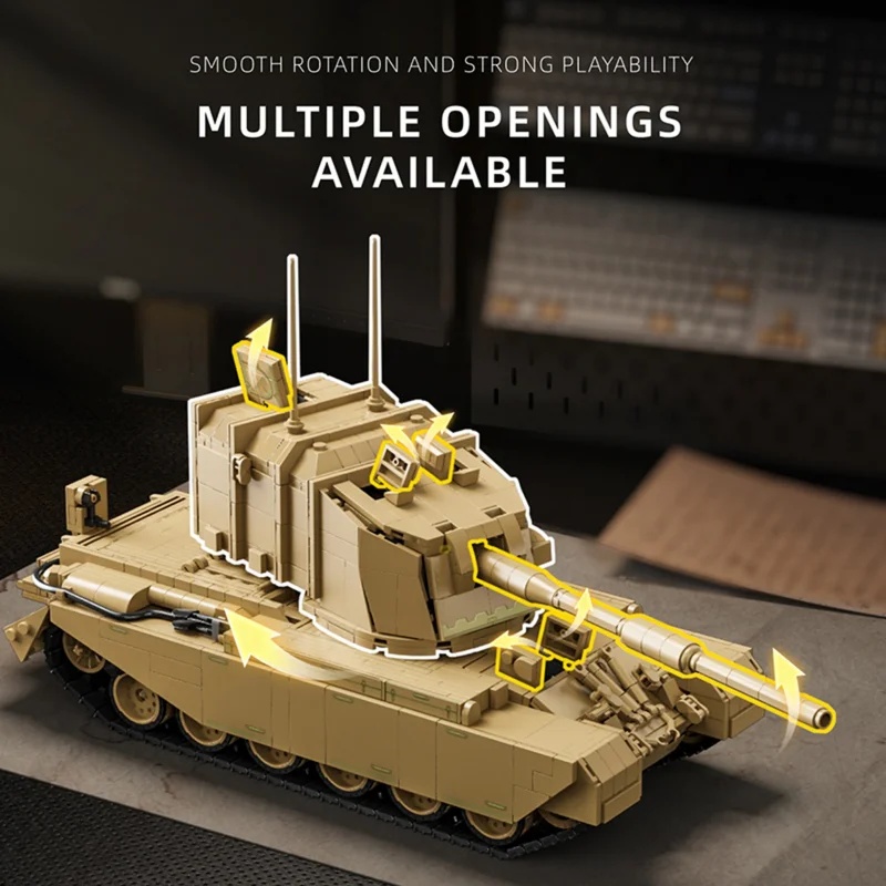 2080 قطعة من مدفع FV4005 البري - مراجعة Lego Compatible Military Tank وسعره