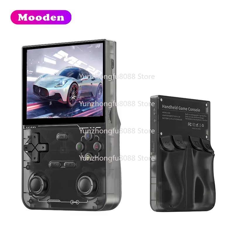 L K36 وحدة تحكم بجهاز لعب محمو - مراجعة Retro Handheld Game Console R36S وسعره