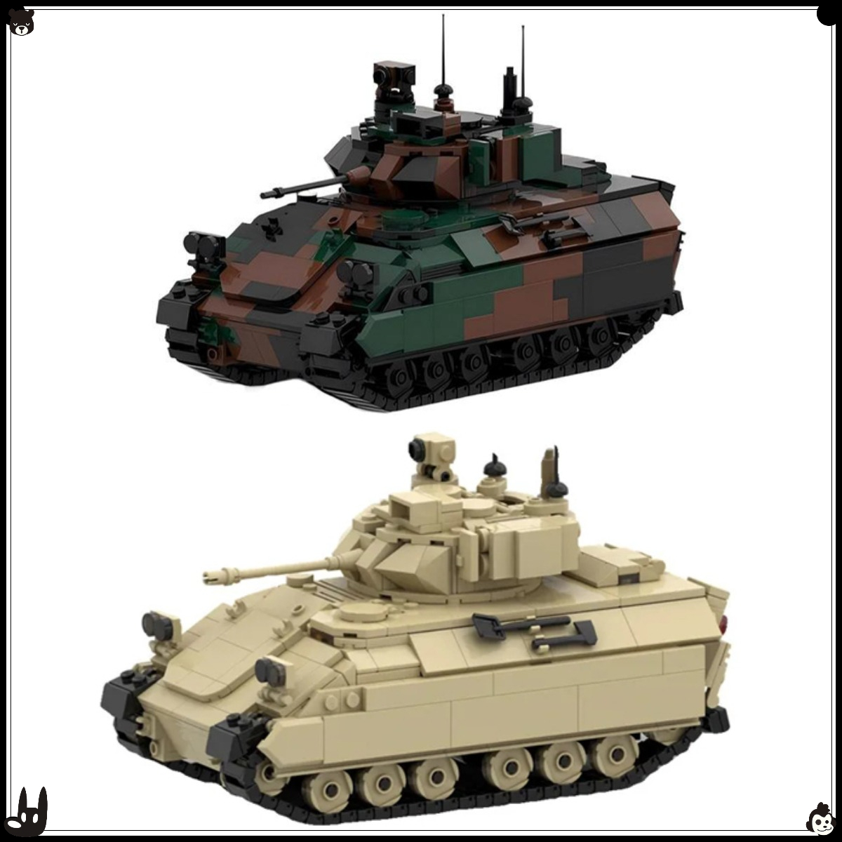 MOC سلسلة عسكرية مجنزرة مركبة  - مراجعة Lego Compatible Military Tank وسعره